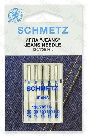 Иглы для джинсы №90(2), 100(2), 110, Schmetz, 5шт от магазина Promily в Ессентуках
